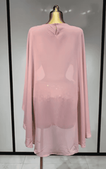 Carole Women Sexy Sparkly Sequin Flower Cloak Two Piece Set