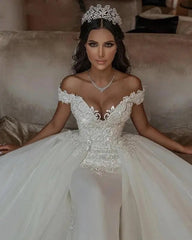 Crystal Beaded Elegant Wedding Gown