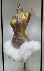 Britanny Diamonds Mesh See Through Dress