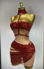 Amira Sparkly Sequins Two Piece Evening Party Set