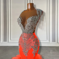 Dazzling Citrus: Crystal Orange Prom Beauty