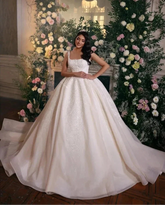 Beaded Princess Lace Sleeveless Wedding Dress
