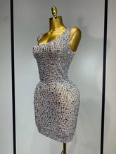 Carole Luxury Sparkly Rhinestone Sexy Mesh See-Through Short Dress