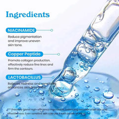 30ml GHK-CU Blue Copper Peptides Face Serum Hydrating Repairing Collagen Boosting PDRN Peptide Serum Adenosine Caffeine Essence