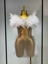 Azi Off Shoulder Mesh Mini Dress