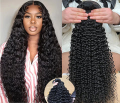 Brazilian Curly Wave Hair Bundles – 26 Inch Remy Human Hair Extensions in Natural Black 1B
