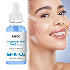 30ml GHK-CU Blue Copper Peptides Face Serum Hydrating Repairing Collagen Boosting PDRN Peptide Serum Adenosine Caffeine Essence