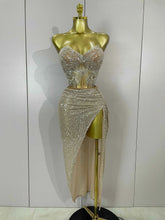 Ayveen Sexy Two-Piece Strapless Sparkling Birthday Dress