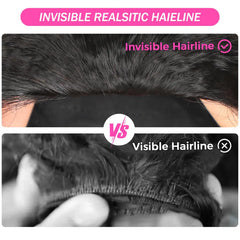 3 in 1 Half Kinky Straight Human Hair Wig – 30 Inch Wear & Go Wig, 250% Density, Drawstring Seamless Flip, No Glue No Silk
