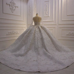 Bride Shiny Crystals Wedding Dress