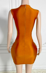 Angelique Crystal Beading See-Through Mini Birthday Dress