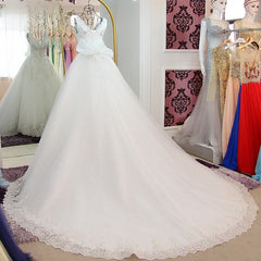 Beaded Long Ball Gown Wedding Dress
