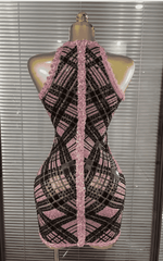 Claire Full Rhinestone Off Shoulder Bodycon Mini Dress