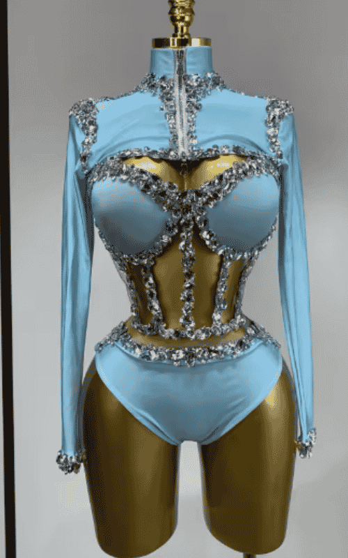 Brooke Sparkly Rhinestone Three Piece Stage Outfit