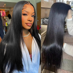 30 Inch Straight Human Hair Wig – 13x6 HD Transparent Lace Front Brazilian Wig