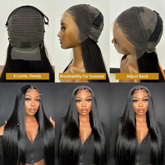 30 Inch Straight Human Hair Wig – 13x6 HD Transparent Lace Front Brazilian Wig