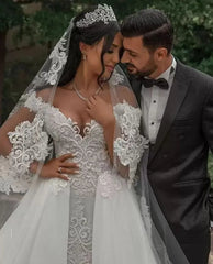 Crystal Beaded Elegant Wedding Gown