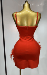 Adie V Neck Beaded Diamond Bodycon Bandage Mini Dress