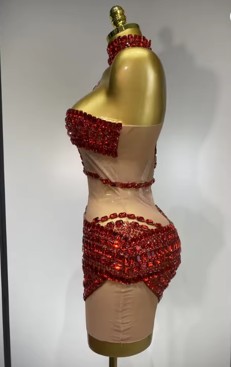 Amira Sparkly Sequins Two Piece Evening Party Set