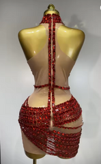 Amira Sparkly Sequins Two Piece Evening Party Set