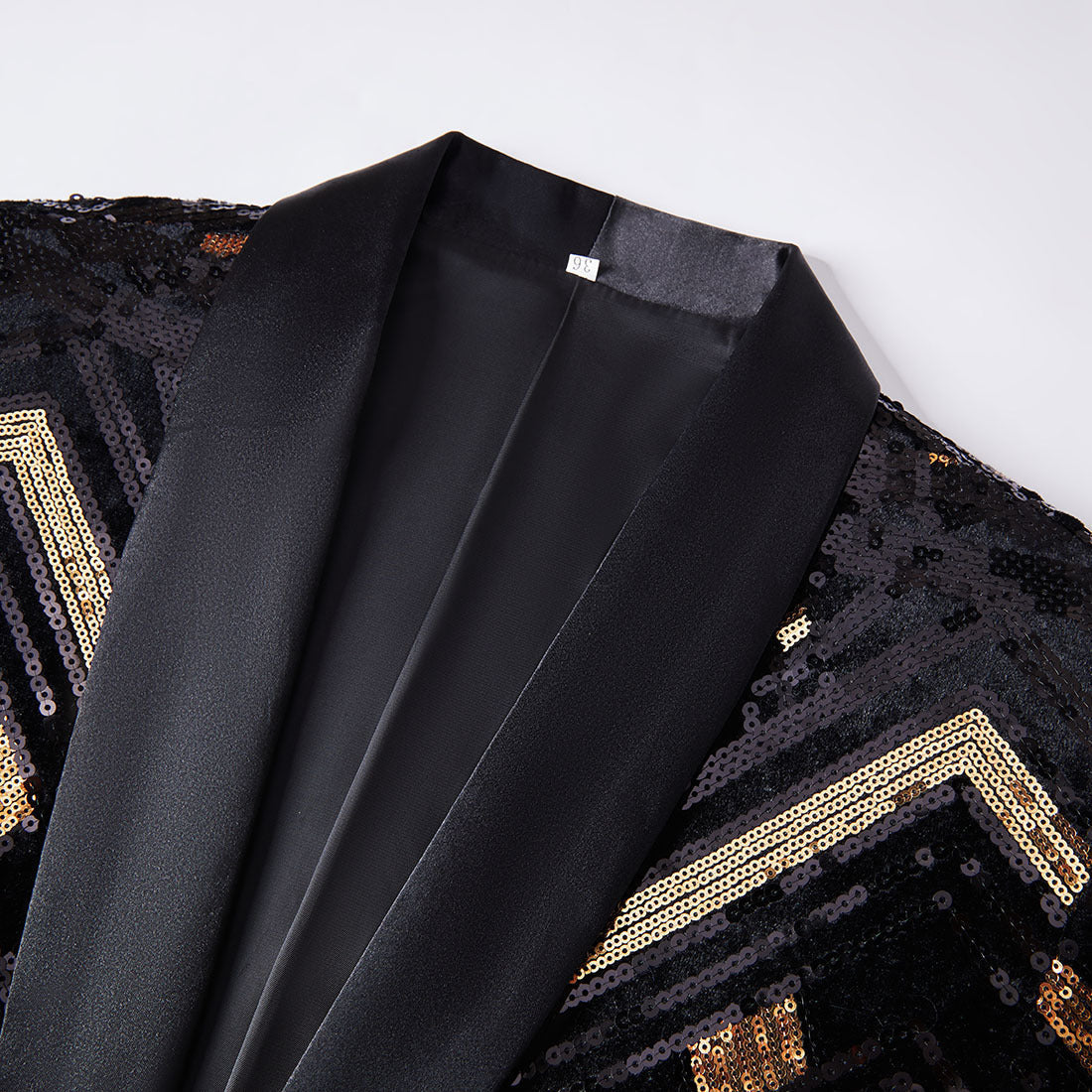 Black and Gold Sequin Men's Suit Jacket   Pants | Luxury 2-Piece Party Set