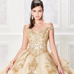 Champagne Princess  Ball Gown Quinceanera Dress