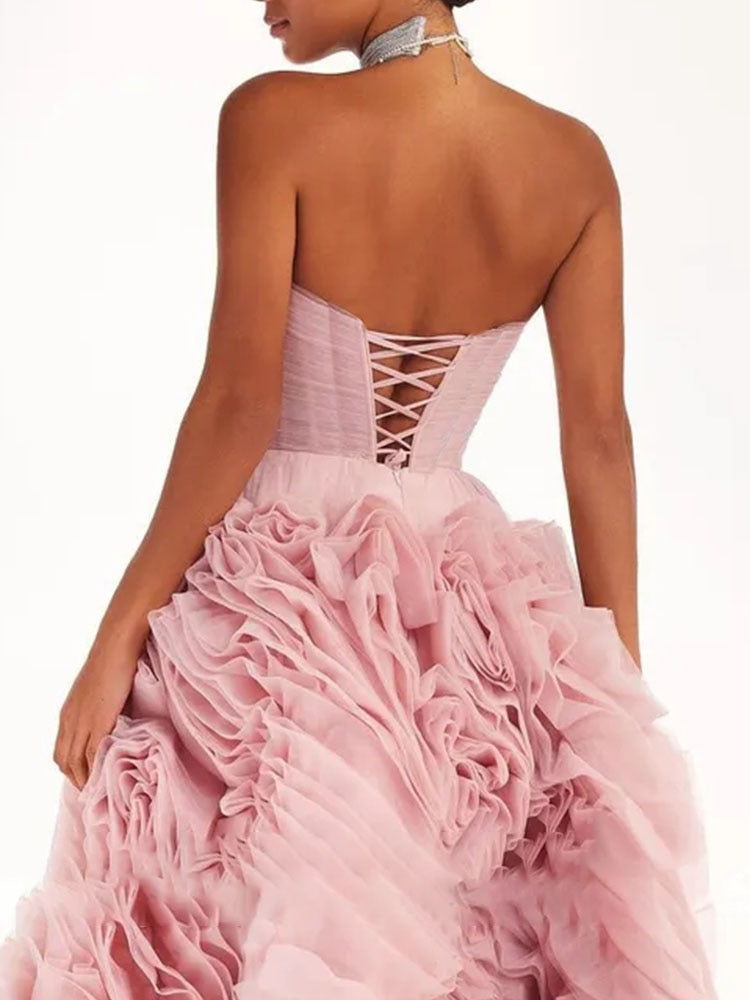 Colorful Summer Baby Pink Tulle Girls Birthday Party Wearing Formal Evening Prom Gowns For Homecoming Free Shipping