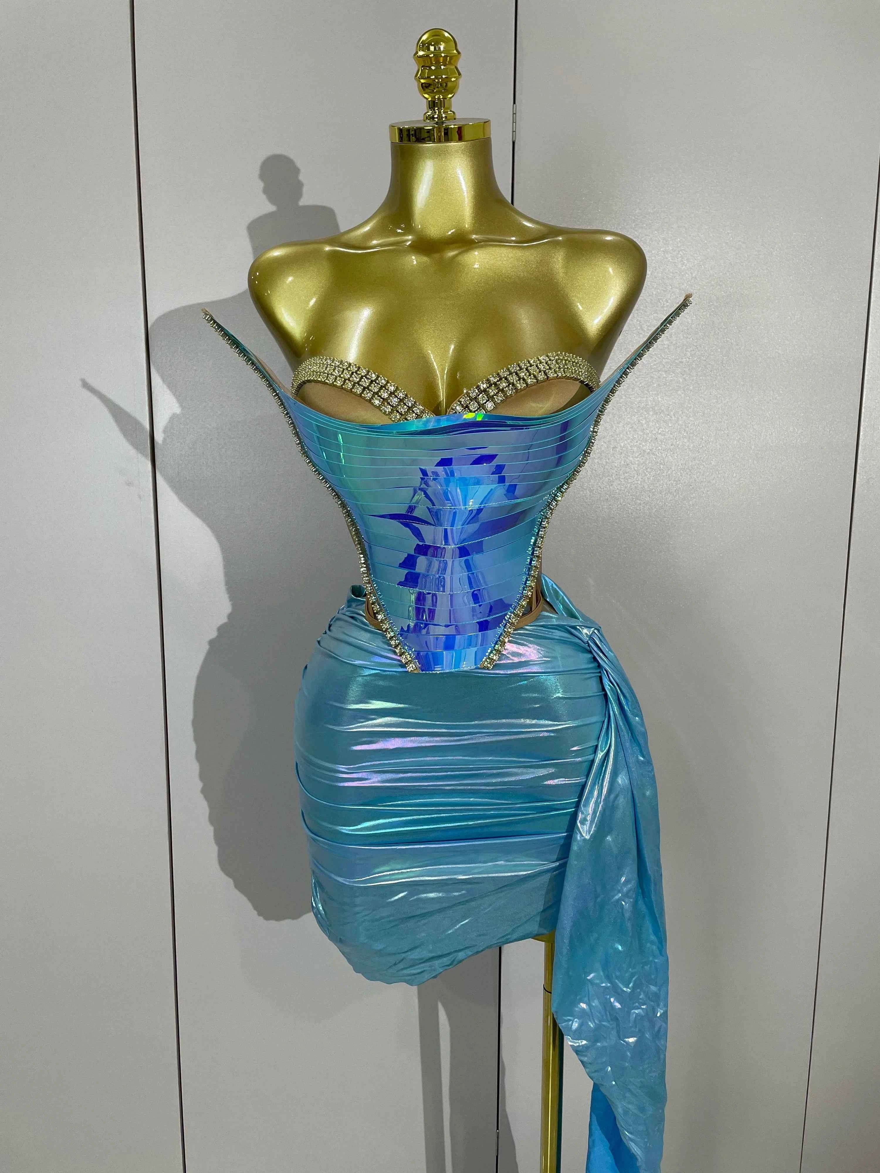 Belle Sexy Two-Piece Top with Sparkling Gold Sequins Birthday Outfit