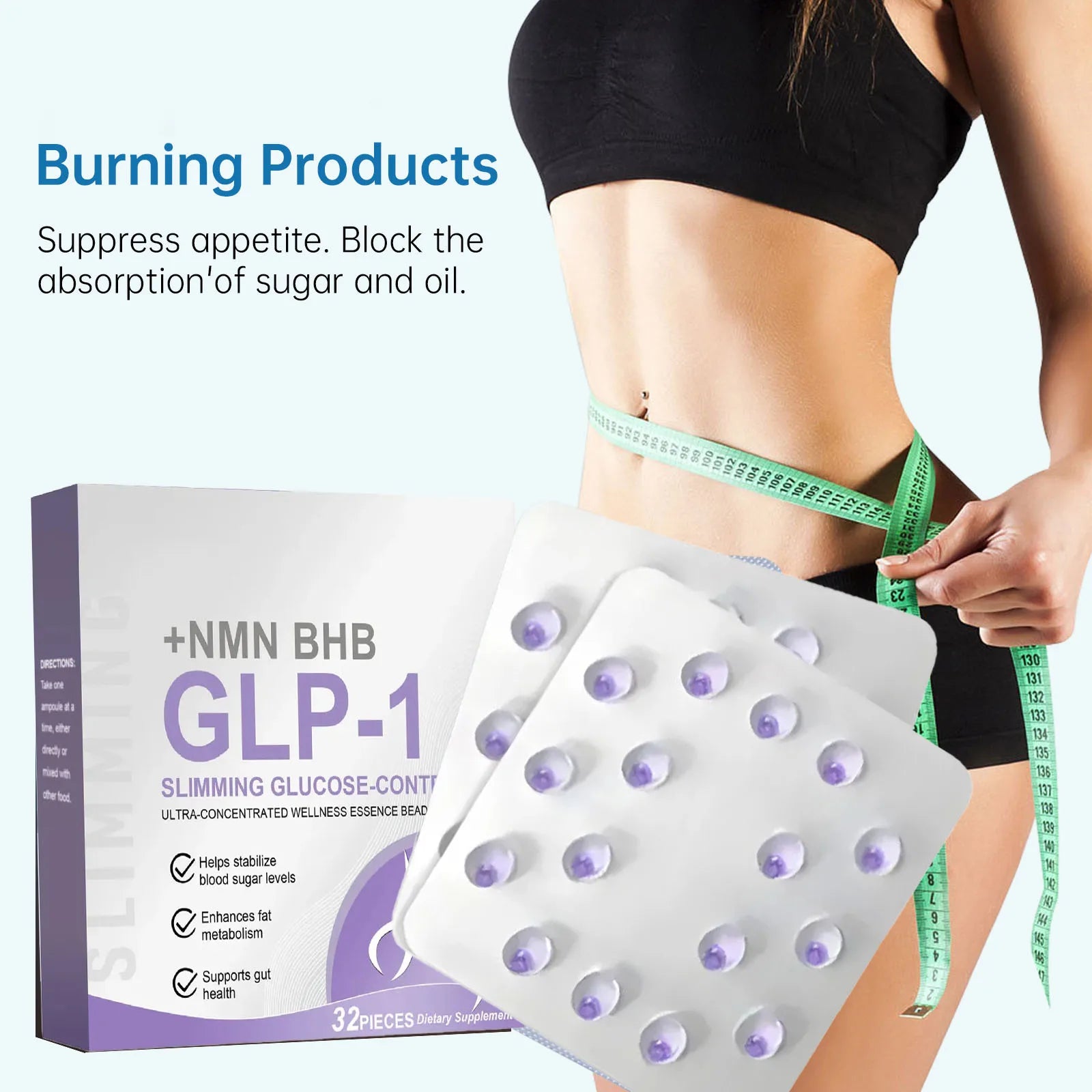 32 PCS GLP-1  Weight loss Product GLP-1 and NAD   for Promote Intestinal Digestion - Women and Men