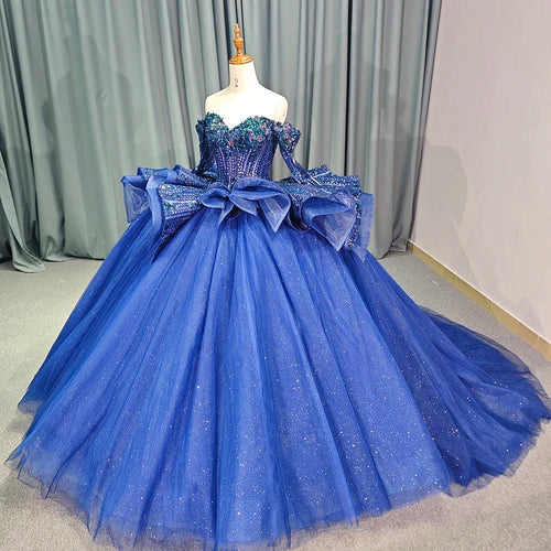 Blue Sweetheart Quinceañera Dress