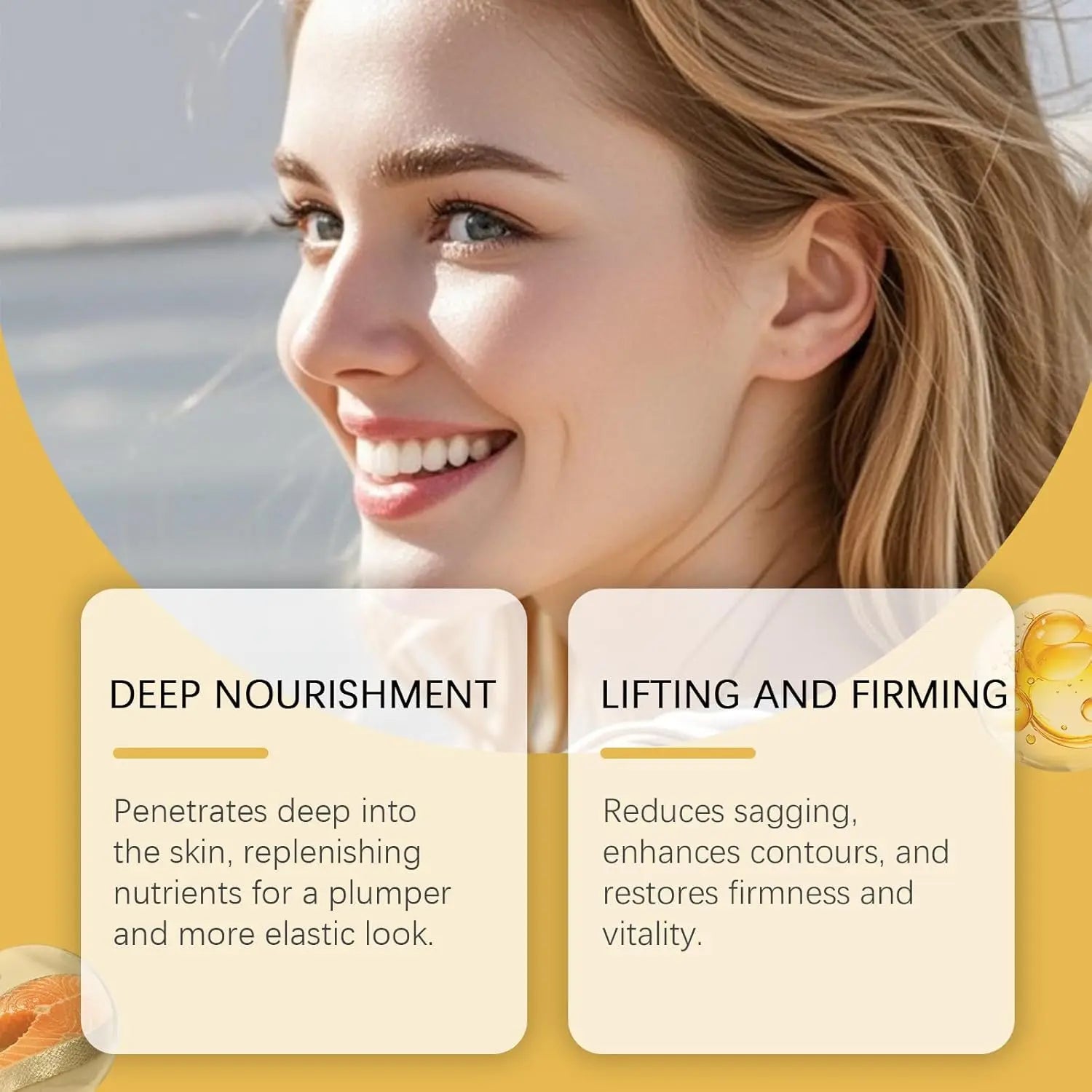Deep Collagen Silk Peptide Intensive Lifting Ampoule Korean Anti-Aging Serum for Face with Collagen Skin Tightening & Firming