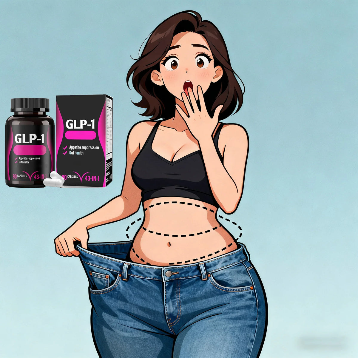 100% effective GLP-1 Weight loss products burning fat to have a slim body  takes only 5 seconds to feel the fat burning