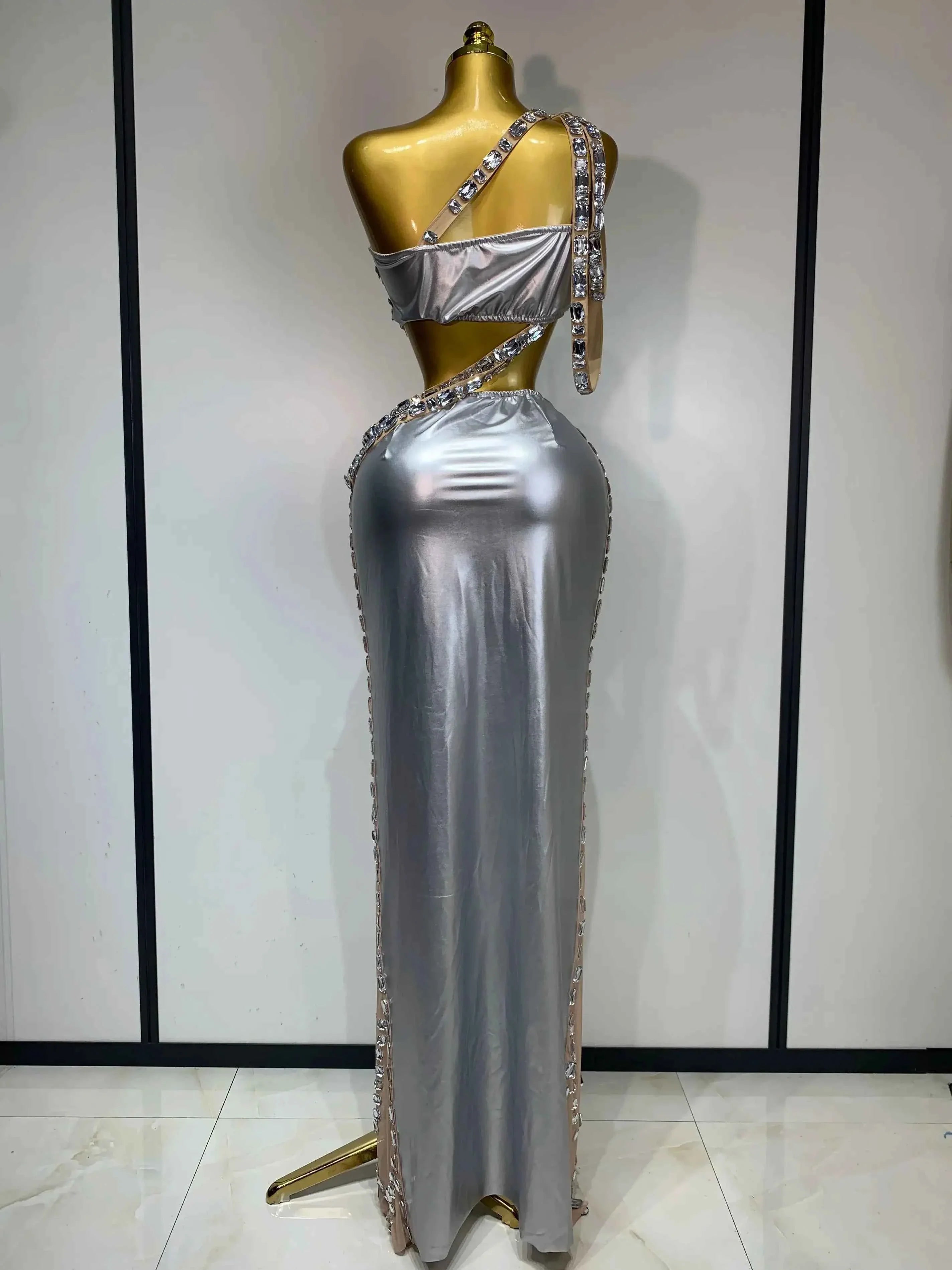 Angela Luxury Sparkling Rhinestones Two Piece Set