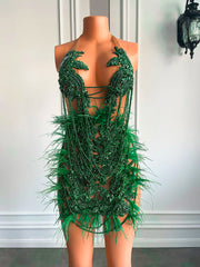 Dark Green Luxe: Short & Sparkly Birthday Dress