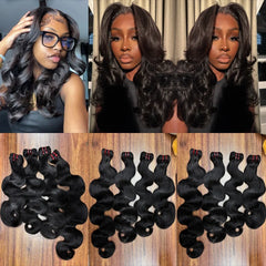 15A Raw Hair Bundles – Double Drawn 100% Human Hair Body Wave Extensions