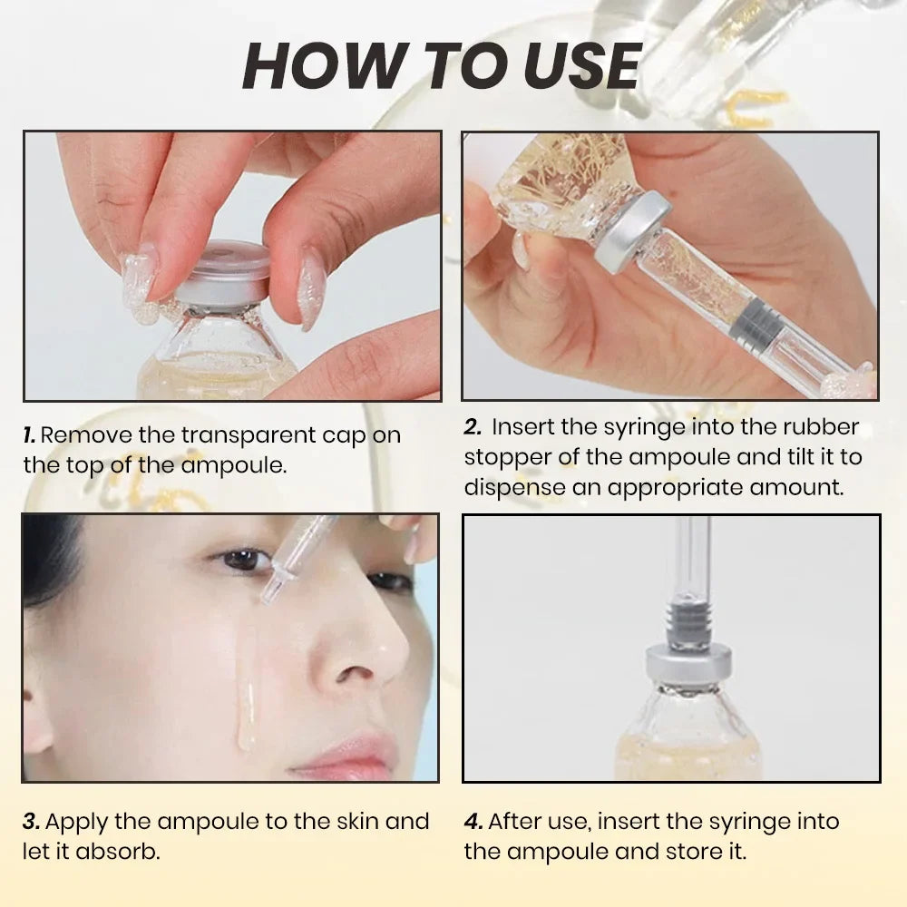 Deep Collagen Silk Peptide Intensive Lifting Ampoule Korean Anti-Aging Serum for Face with Collagen Skin Tightening & Firming