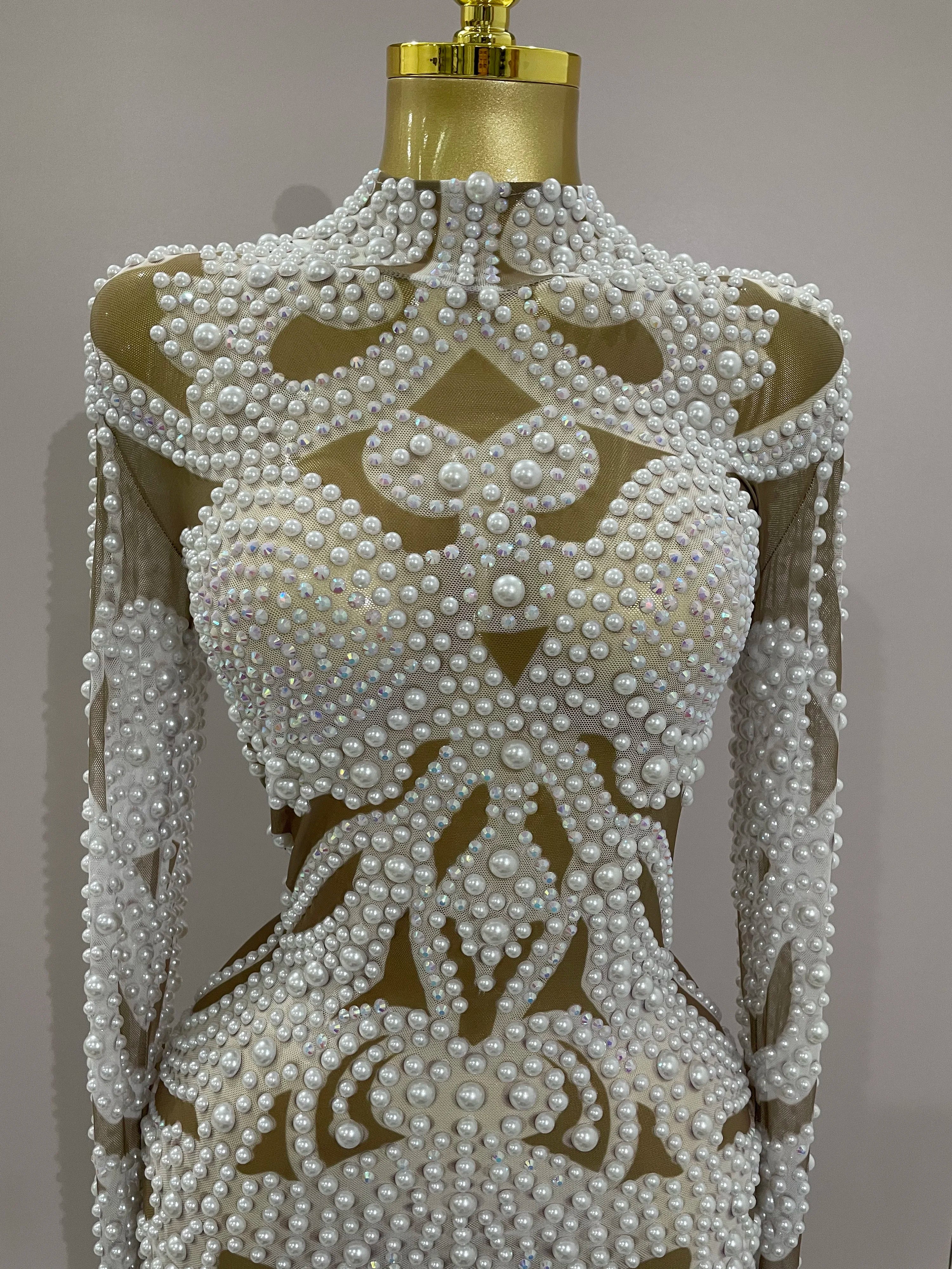 A'Zayra white beaded Cocktail Dress