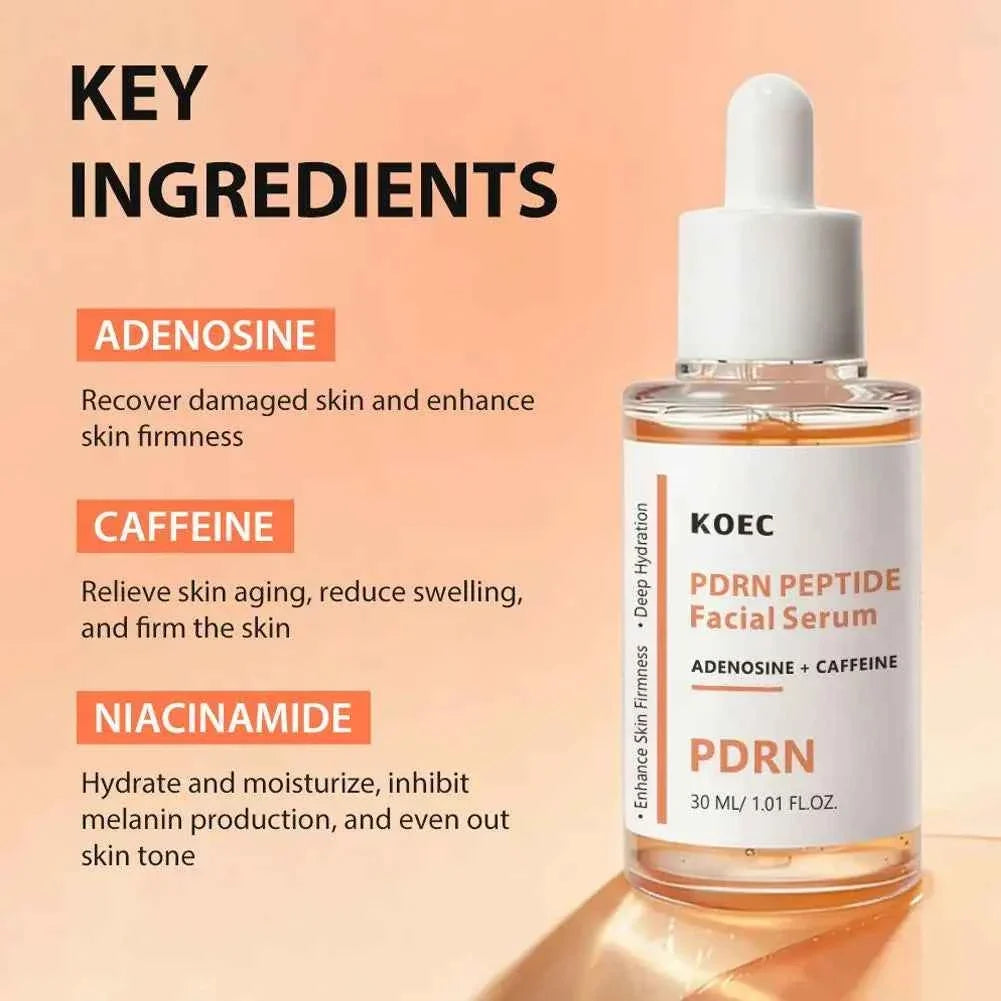 30ml GHK-CU Blue Copper Peptides Face Serum Hydrating Repairing Collagen Boosting PDRN Peptide Serum Adenosine Caffeine Essence