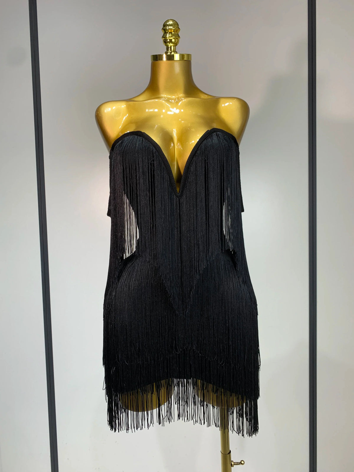 Candice Sexy Strapless Off-Shoulder Tassel Bandage Dress for Women | Elegant Bodycon Party Dress