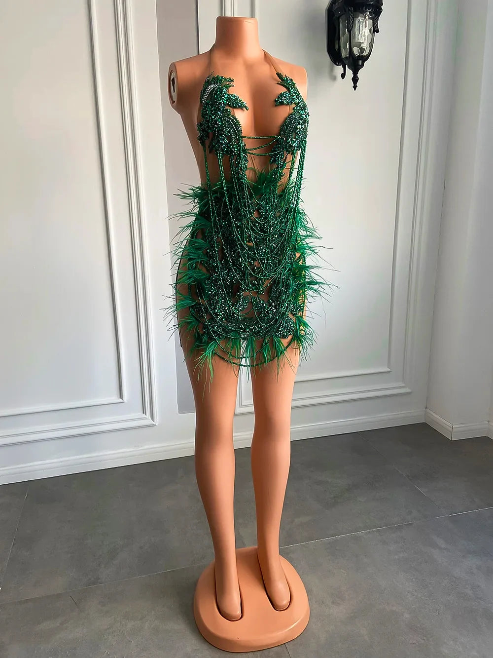 Dark Green Luxe: Short & Sparkly Birthday Dress