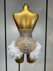 Blair Starlight Feather Bodysuit