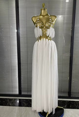 Charlotte Halter Sequined Circle Prairie Long Maxi Dress