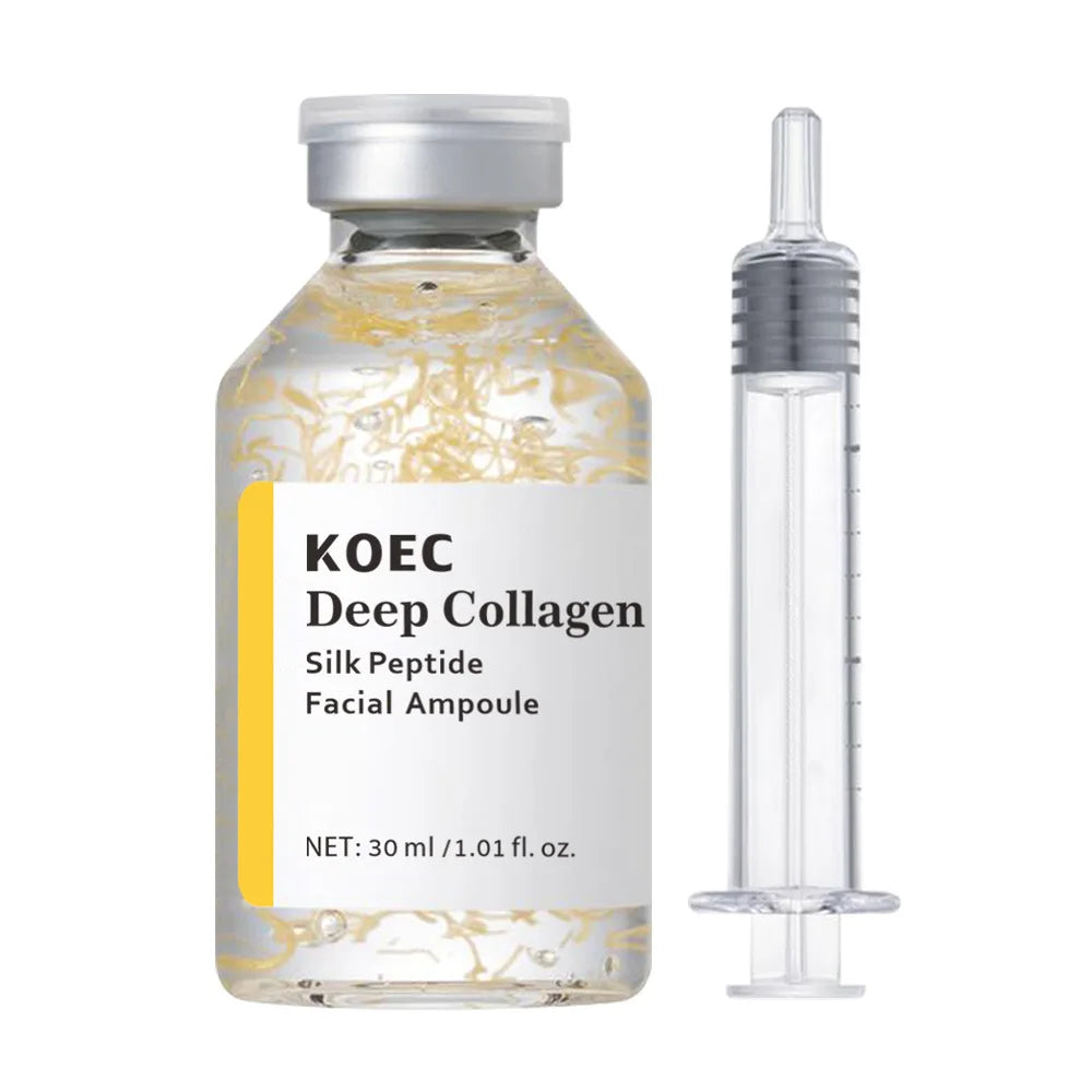 Deep Collagen Silk Peptide Intensive Lifting Ampoule Korean Anti-Aging Serum for Face with Collagen Skin Tightening & Firming