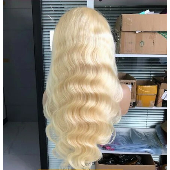 613 Blonde Body Wave Human Hair Wig – 13x4 HD Lace Front Pre-Plucked Wig