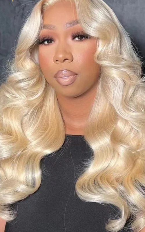 613 Blonde Body Wave Human Hair Wig – 13x4 HD Lace Front Pre-Plucked Wig