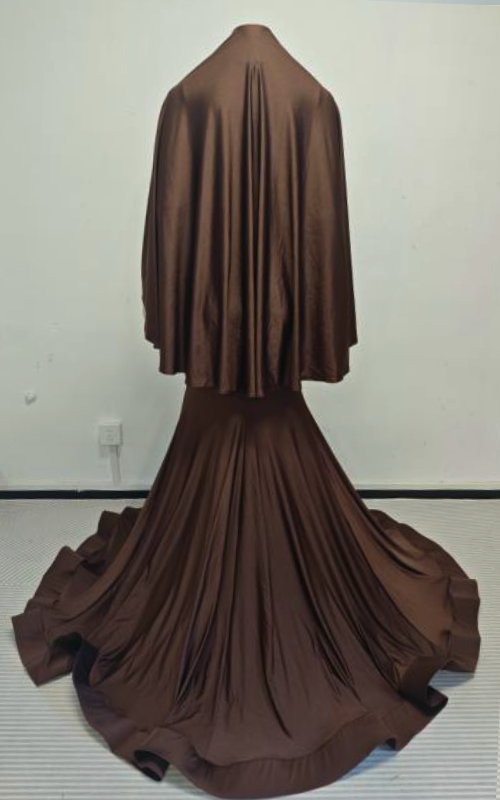 Cleo Beaded Mermaid Prom Dress w/ Detachable Beaded Cape - Ready to Ship