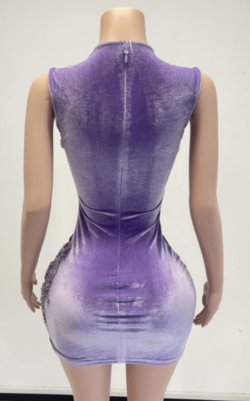 Brandy Sexy See-Through Sparkly Beaded Birthday Party Dress