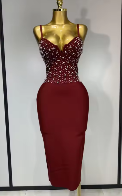 Angelica Sexy V-Neck Bodycon Bandage Dress
