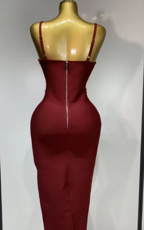 Angelica Sexy V-Neck Bodycon Bandage Dress