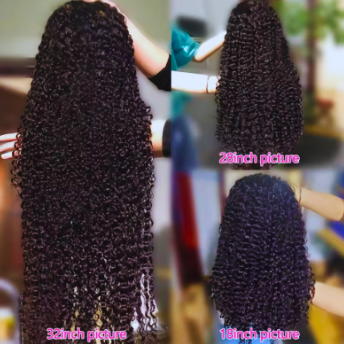 4x4 Glueless Deep Curly Wig – 26 Inch Human Hair Lace Closure Wig, Ready to Wear, Transparent Lace